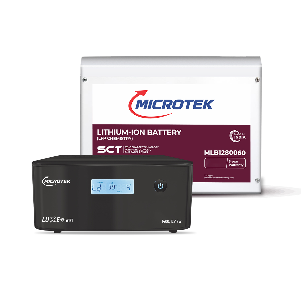 Microtek Luxe · inverter and battery